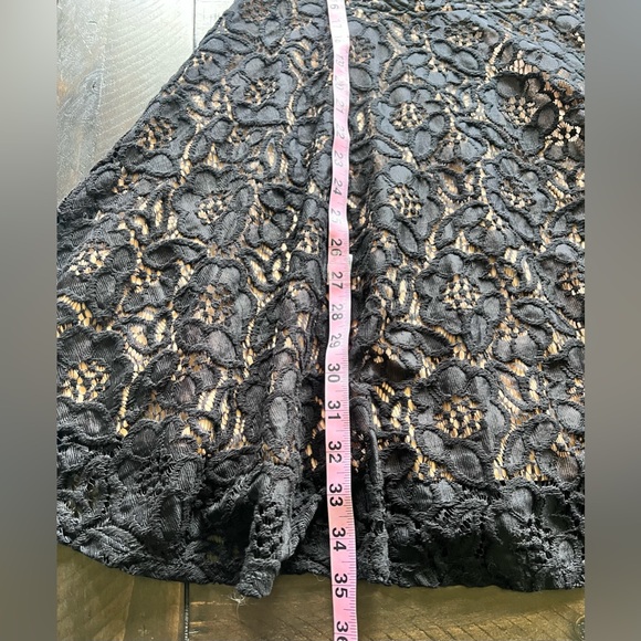 Jodi Kristopher Size‎ 13 Skaters Dress Fit and Flare Black Lace Sleeveless Lined - Picture 6 of 8
